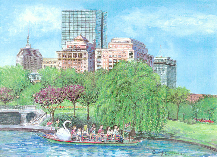 Swanboat Ride at Boston Public Garden
